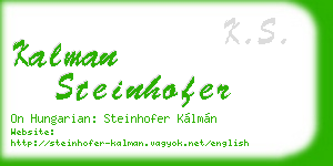 kalman steinhofer business card